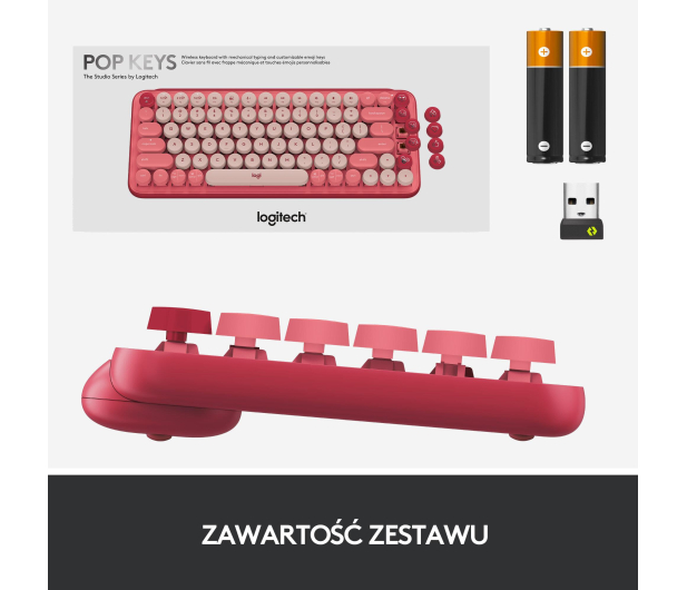 LOGITECH POP KEYS Coral Rose US INTL - 716622 - zdjęcie 11